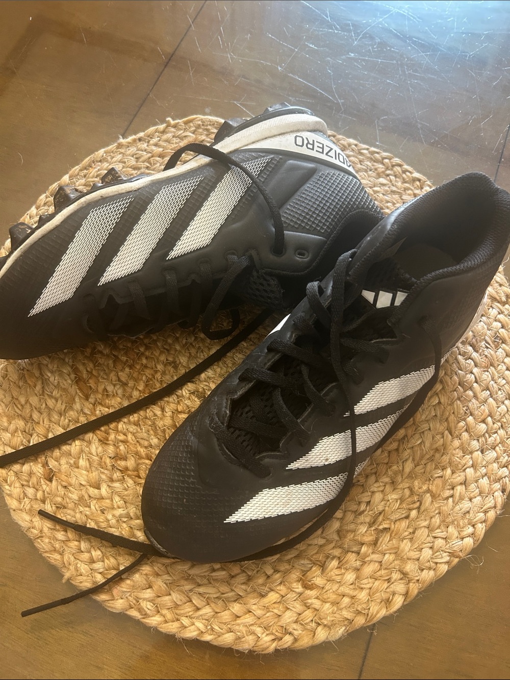adidas Black and White Men's Soccer Cleats - Predator-Style Design